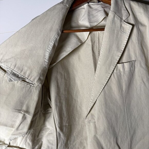 Banana Republic Blazer Sport Coat Mens 44R Beige Cotton Linen - Picture 7 of 10
